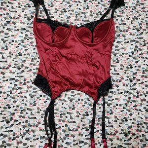 Fredrick's of Hollywood satin & lace corset